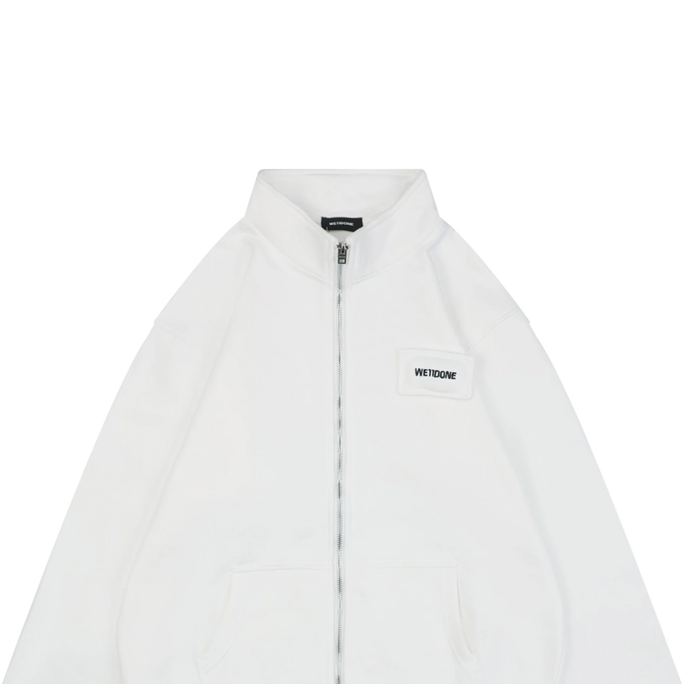 We11done Pillow Logo Zip Jacket White