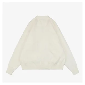 We11done Pocket Hem “W” Cardigan White Back view