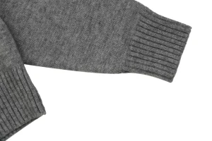 We11done Pocket Hem “W” Cardigan Grey Cuff