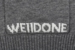 We11done Pocket Hem “W” Cardigan Grey Brand