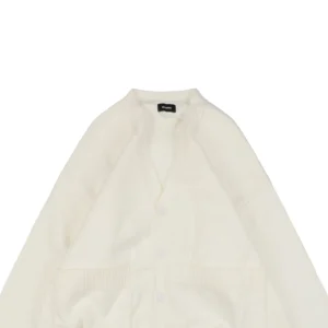 We11done Pocket Hem “W” Cardigan White