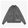 We11done Pocket Hem “W” Cardigan (Grey/White/Black)