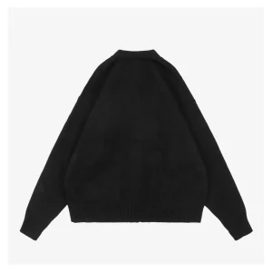 We11done Pocket Hem “W” Cardigan Black Back view