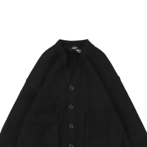 We11done Pocket Hem “W” Cardigan Black
