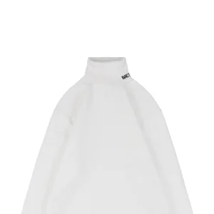 We11done Small WE Logo High-Neck Knit Sweater White