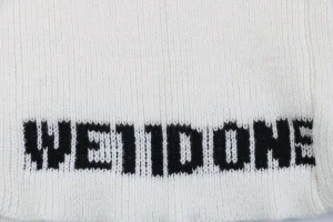We11done Small WE Logo High-Neck Knit Sweater White Brand