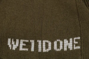 We11done Small WE Logo High-Neck Knit Sweater Green Brand