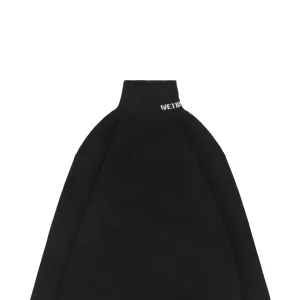 We11done Small WE Logo High-Neck Knit Sweater Black