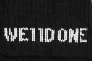We11done Small WE Logo High-Neck Knit Sweater Black Brand