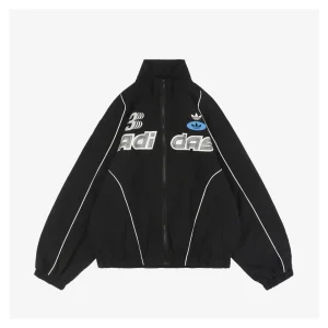 Adidas Valentine’s Day Trefoil Jacket Black Front view