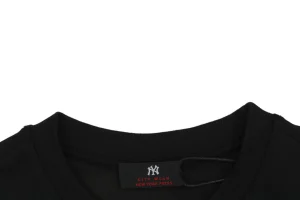 MLB Big Back NY Embroidered Shirt Black Collar