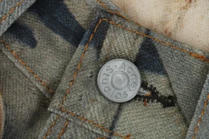 Acne Studios 1981M Teddy Bear Trompe-l’Œil Straight Denim Pants Button