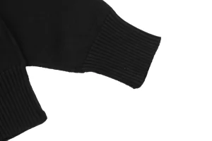 Ami De Cœur Oversized Heart Logo Crewneck Sweater Black Cuff