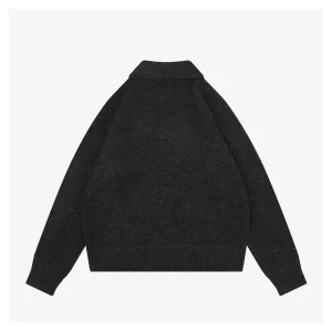 Ami Heart Logo Polo Sweater Back view