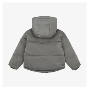 Ami Paris Heart Logo Oversized Short Puffer Jacket Grey Back view