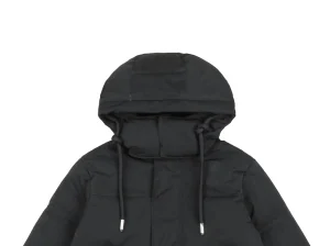 Ami Paris Heart Logo Oversized Short Puffer Jacket Black