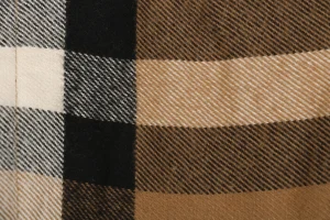 BBry Check Hood Flannel-Trim Hoodie