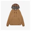 BBry Check Hood Flannel-Trim Hoodie (Brown/Black)