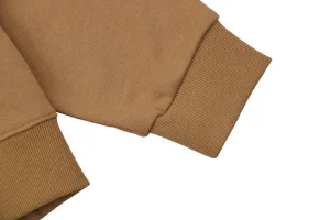 BBry Check Hooded Zip-Up Jacket Brown Cuff