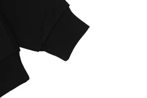 BBry Checkered Knight Graphic Crewneck Sweatshirt Black Cuff