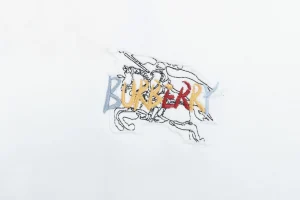 BBry Colorful Knight Embroidered Crewneck Sweatshirt Front Print