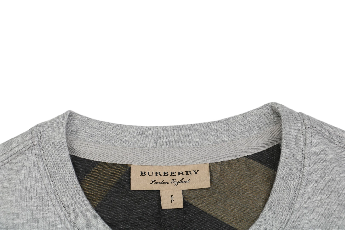 BBry Equestrian Knight Embroidered Crewneck Sweatshirt Collar