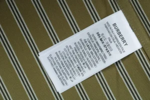 BBry Equestrian Logo Pocket Striped Shirt Zipper puller