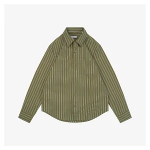 BBry Equestrian Logo Pocket Striped Shirt Front view