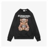 BBry Teddy Appliqué Crewneck Sweatshirt (Black/White)