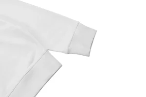 BBry Teddy Appliqué Crewneck Sweatshirt White Cuff