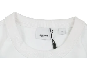 BBry Teddy Appliqué Crewneck Sweatshirt White Collar