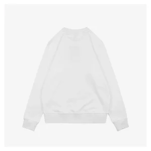 BBry Teddy Appliqué Crewneck Sweatshirt White Back view