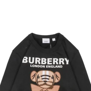 BBry Teddy Appliqué Crewneck Sweatshirt Black