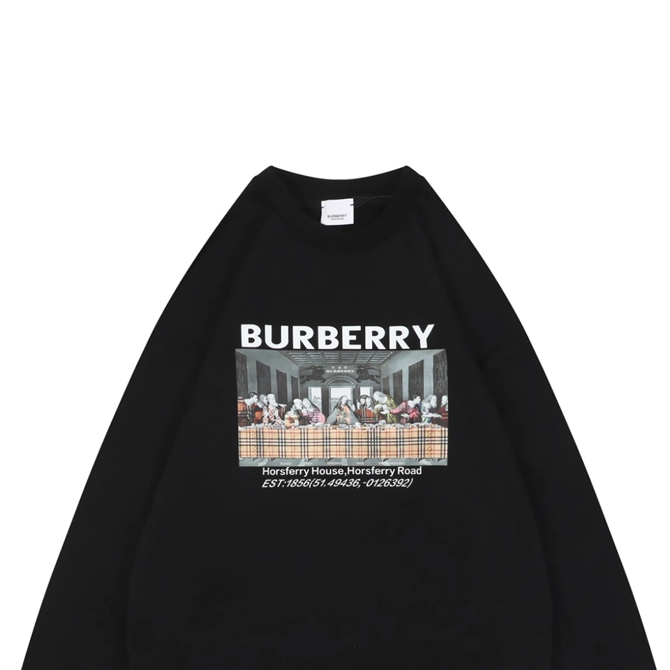 BBry “The Last Supper” Graphic Crewneck Sweatshirt Black