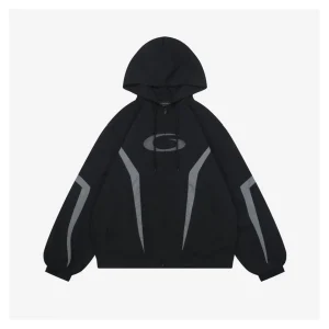 Balenciaga Circular Line Hooded Jacket Front view