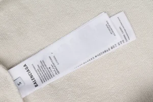Balenciaga Front Small Back Large Embroidered Hoodie Wash label