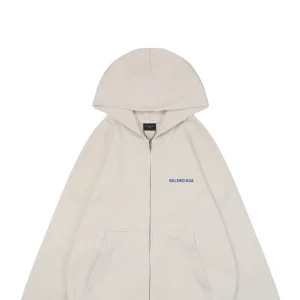 Balenciaga Front Small Back Large Embroidered Hoodie
