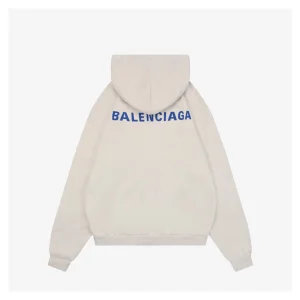 Balenciaga Front Small Back Large Embroidered Hoodie Back view