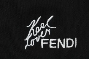 F Karl Lagerfeld Patch Embroidered Crewneck Sweatshirt Black Brand