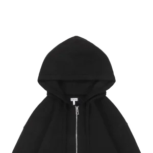 L Back Embossed Anagram Wool Hoodie Jacket