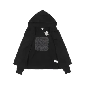 L Back Embossed Anagram Wool Hoodie Jacket Lining