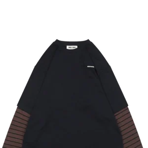 MM Striped Panel Cotton Polo Shirt