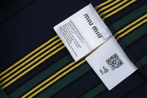 Miu Miu Automne Yellow & Green Striped T-Shirt4.jpeg