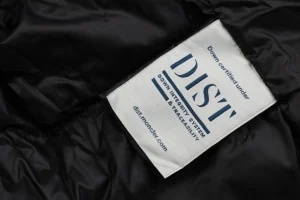 Mxxcler Jayel Triple-Zip Down Jacket Black Wash label