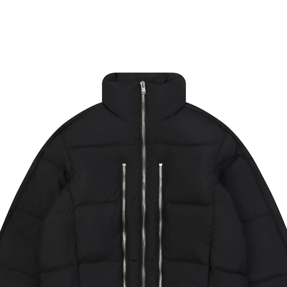 Mxxcler Jayel Triple-Zip Down Jacket Black