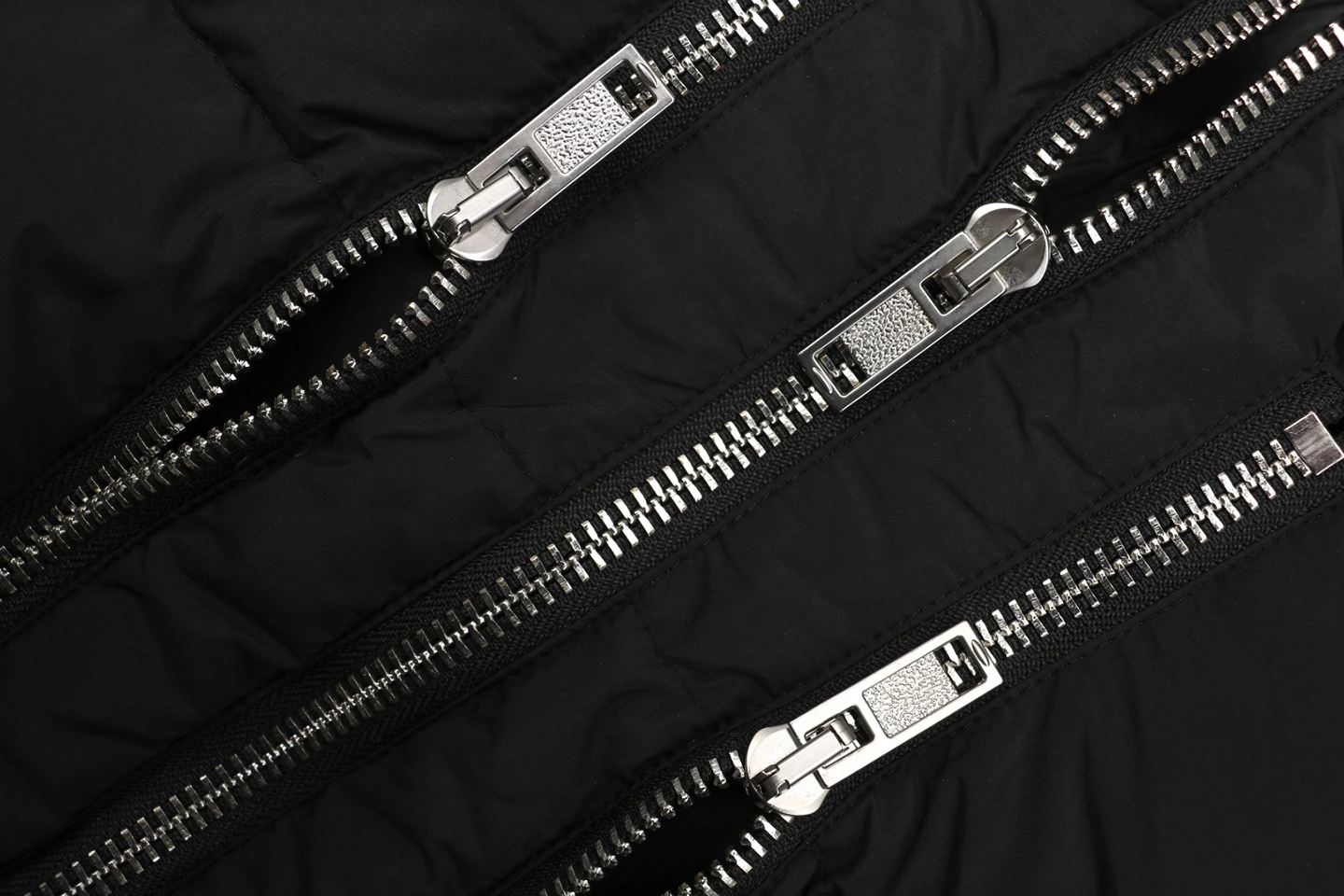 Mxxcler Jayel Triple-Zip Down Jacket Black Lining