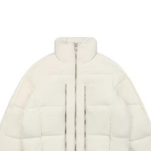 Mxxcler Jayel Triple-Zip Down Jacket White