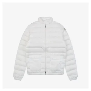 Moncler Lans Lightweight Quilted Down Jacket #MT-529 White Front view