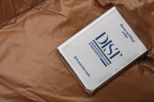 Mxxcler Agneux Cinched-Waist Hooded Down Jacket Brown Wash label