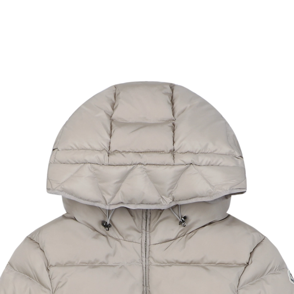 Mxxcler Avoce Cinched-Waist Hooded Down Jacket #MX-006 Grey